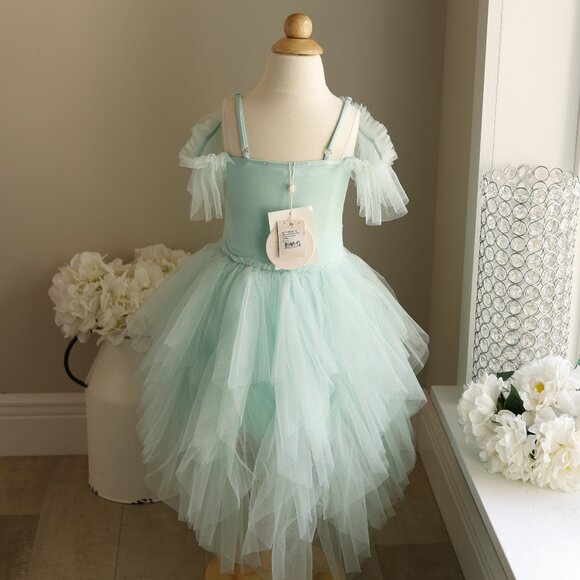 Tutu Du Monde Aqua Teal Floating Florals Tutu Dress Size 2-3 Party Portrait NWT - Picture 8 of 9
